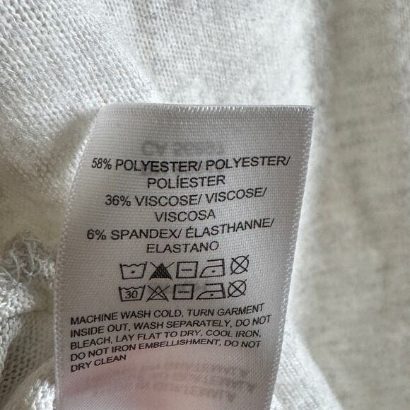 Lucky Brand Cowl Neck Knit Light Gray Lightweight‎ Sweater Women’s Small New NWT - Picture 8 of 9